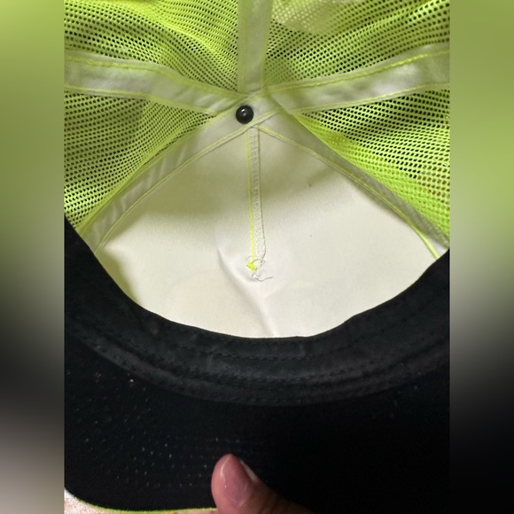 Vintage 1990s Bass Pro Shops Bright Neon SnapBack Hat - Picture 5 of 6